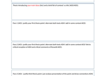 OCR English literature Rossetti