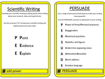 Scientific writing - Persuade and PEE poster