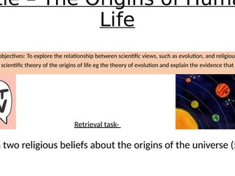 AQA A RS THEME B Origins and value of human life