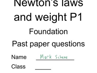 CCEA DAS: Physics P1 Newton's laws Questions and solutions
