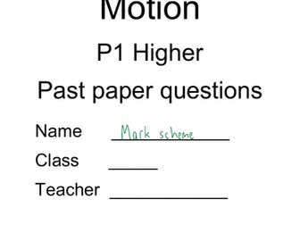 CCEA DAS: Physics P1 Motion Questions and solutions