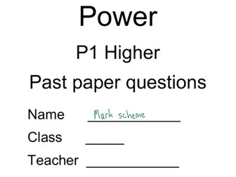 CCEA DAS: Physics P1 Work and Power Questions and solutions