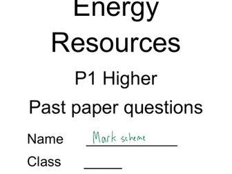 CCEA DAS: Physics P1 Energy Resources Questions and solutions