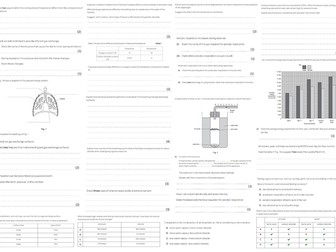 IGCSE CIE A3 Exam sheet - Respiration and Gas Exchange