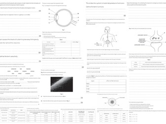 IGCSE CIE A3 Exam sheet - Coordination