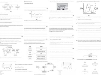 IGCSE CIE A3 Exam sheet - Organisms and their Environment