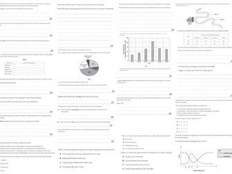 IGCSE CIE A3 Exam sheet - Human Influence on Environment