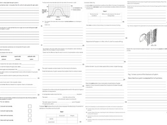 IGCSE CIE A3 Exam sheet - Plant Transport