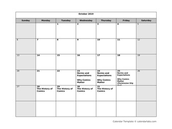 Comic Book Club - Scope and Sequence