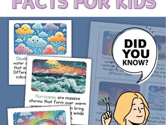 Facts about Weather. Reading cards.