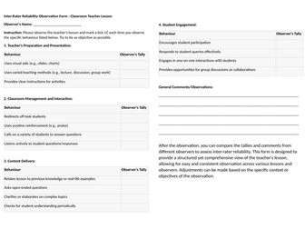 Reliability and Validity