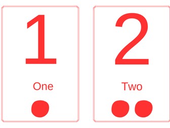 Pink touch counting cards 1-10