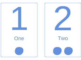 Blue touch counting cards 1-10