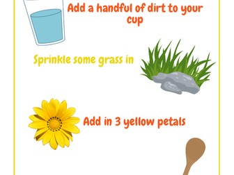 Mud kitchen recipe cards