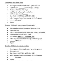 Early PECS training guide