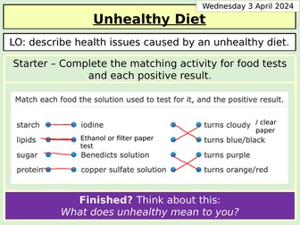 KS3 Biology: Unhealthy Diet