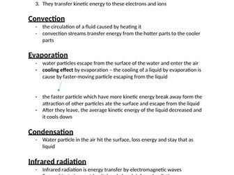 AQA GCSE Physics Energy transfer notes