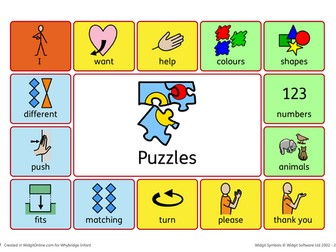 Puzzle area communication board