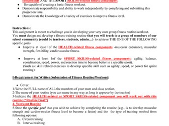 Applied what you learned . Create a workout routine