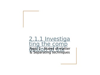 Edexcel Core Practical 2.1.1 Investigating the composition of Ink