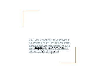 3.6 Core practical Investigating pH
