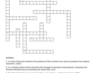 Chemistry Papers 1 & 2 Higher Energy Changes Puzzle and Answers