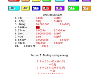 Equations: Elastic Potential Energy