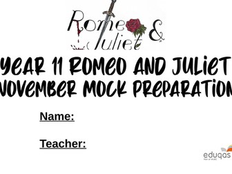 Eduqas GCSE English Literature Romeo and Juliet Revision Guide Support