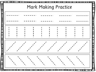 Mark Making/Pencil Control Tracing Sample