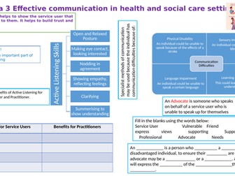 OCR Health and Social Care R032 TA3.3,3.4 &3.5 Revision Mat