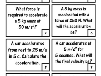 Forces & Motion Calculations Game