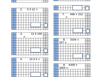 Maths arithmetic worksheets - Year 5