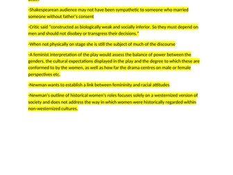 Othello critics/ interpretations