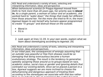 IGCSE - ENGLISH LANGUAGE- PAPER 1