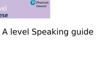 Edexcel A level Chinese Speaking guide