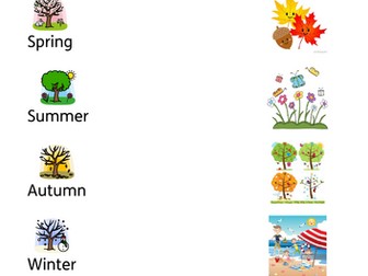 Season matching worksheet
