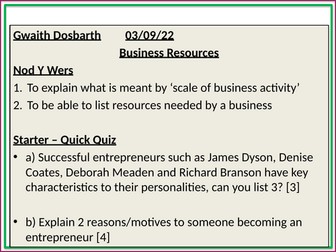1. Business Resources