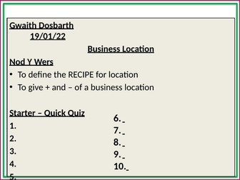 17. Business Location (part 2)
