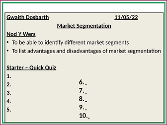 31. Market Segmentation