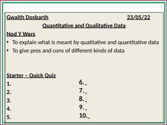 33. Qualitative and Quantitative Data