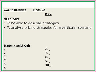 39. Pricing (part 2)