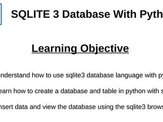 SQL database with Python
