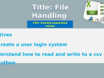 Read and Write CSV File