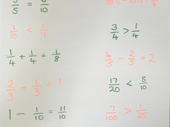Revision for Understanding fractions