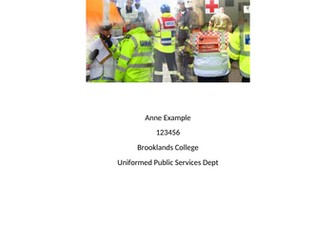 Level 3 RQF Uniformed Protective Services - Unit 7: Planning and Responding to Emergency Incidents