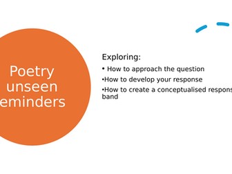 Developing unseen poetry analysis