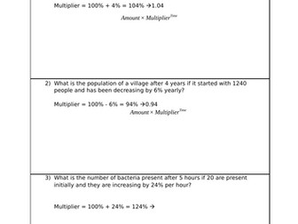 Scaffolded Appreciation and Depreciation Worksheet N5