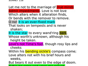 Level 9 ANALYSIS of Shakespeare's SONNET 116 GCSE ENGLISH LITERATURE