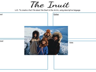 Inuit Fact File Worksheet