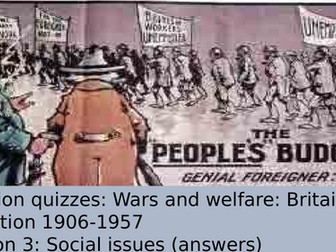 AQA 2m revision quiz (with answers) Social Issues